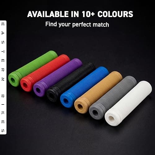 Eastern Bikes Riblet BMX Grips – Soft Compound Handlebar Grips for BMX, MTB, Cruiser & Scooter – 160mm Flangeless Design – Multiple Colours – Nylon Bar Ends Included thumbnail 5