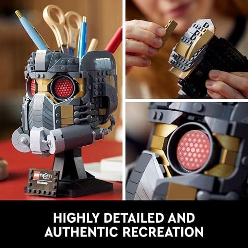 LEGO Marvel Star-Lord's Helmet Set 76251, Collectible Model Kit for -Adults to Build, Home Décor Creative Activity, Gift Idea thumbnail 5