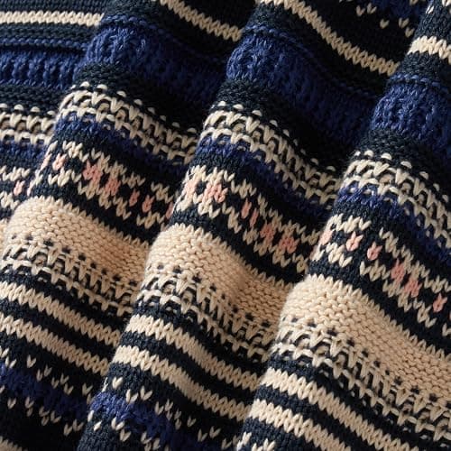 Women Vintage Striped Pullover Sweater Y2k Long Sleeve Crew Neck Loose Knit Sweaters Fall Winter Knitwear thumbnail 6