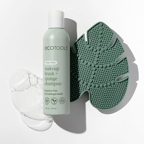 EcoTools Makeup Brush Cleansing Pad + Deep Clean Shampoo Bundle, Brush Cleaner Mat & Makeup Brush Cleanser For Deep Cleaning Tools, Clean Formula, Cruelty-Free, & Vegan, 2 Piece Set - Shampoo, 2 Piece Set thumbnail 9