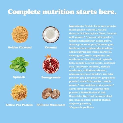 Good Protein Vegan Plant-based Protein Powder 100% Natural, Non-GMO, Dairy-free, Gluten-free, Soy-free, No Added Sugar and Nothing Artificial. Vanilla Milkshake All-in-One Shake 440 grams thumbnail 3