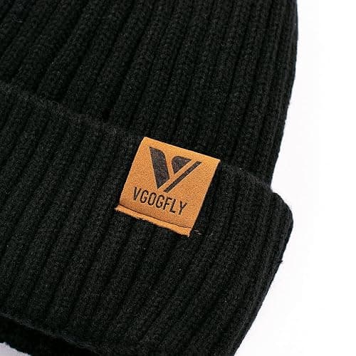 Vgogfly Lined Men Beanie Slouchy Knit Skull Cap Warm Stocking Hats Guys Women Striped Winter Beanie Hat thumbnail 4