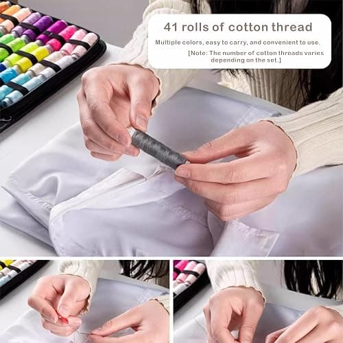 Forypretty Sewing Kit for Adults, 240 PCS Needle and Thread Kit for Sewing with Tailor Scissors & Accessories, 43 XL Thread Spools, Travel Sewing Kit for Beginners,2026 Christmas Gifts for Mom Grandma thumbnail 2