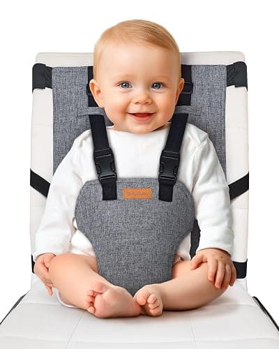 liuliuby Compact Travel High Chair | Portable High Chair for Baby | Baby Travel Essential Harness Seat | Must Haves for Vacations, Restaurants, Family Visits with Babies | Portable Highchair Seat - Image 1