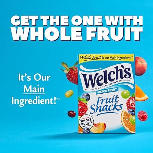 Welch's Fruit Snacks, Mixed Fruit Snack Box, Gluten Free, 0.8oz Snack Packs (Pack of 40) thumbnail 5