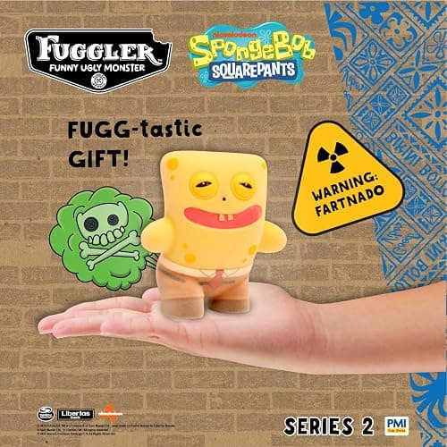 Fuggler Series 2 Farting Figures Sensor-Activated Noisy Collectible Figure with Hidden Sound Surprise Creepy Expressions Weird Fun (Spongebob) thumbnail 5