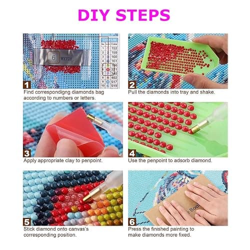 DIYDECORFUN Skull Diamond Art Kits for Adults Halloween, 5D Horror Diamond Painting Kits, Full Round Drills Spooky Skeleton Diamond Dots DIY Ghost Gem Art Crafts Paint By Diamonds for Decor 12x16IN thumbnail 6