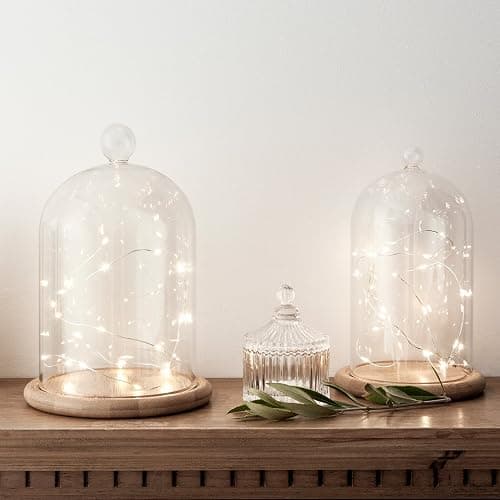 Lights4fun Indoor Fairy Lights Battery Operated String Lights 1m 20 LED Warm White Micro Silver Wire Twinkle Lights for Indoor Bedroom Wedding Party Decorations thumbnail 2