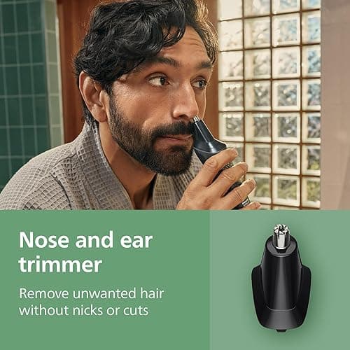 Philips Norelco All-in-One 3000 Series 13 in 1 Trimmer, Beard Styler & Men's Hair Clipper, 9 Length Settings & Self-Sharpening Skin-Friendly Blades, MG3919/50 thumbnail 5