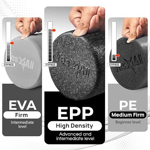 Yes4All High-Density EPP Round Back Roller Foam, Exercise Foam Roller for Yoga, Pilates & Stretching - 12, 18, 24, 36 inch thumbnail 2