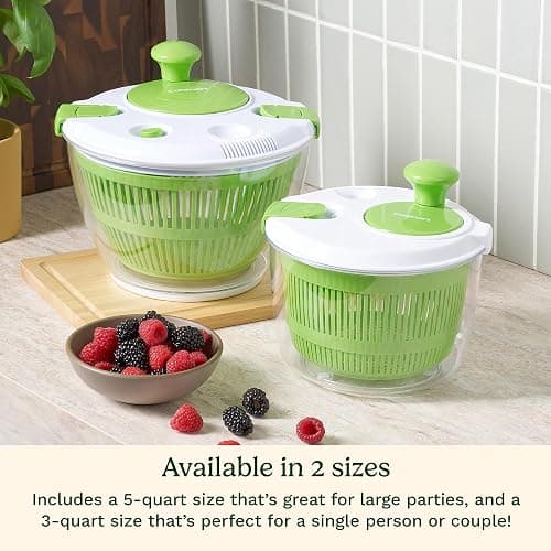 Cuisinart Salad Spinner- Wash, Spin & Dry Salad Greens, Fruits & Vegetables, 3qt, CTG-00-SSAS thumbnail 5