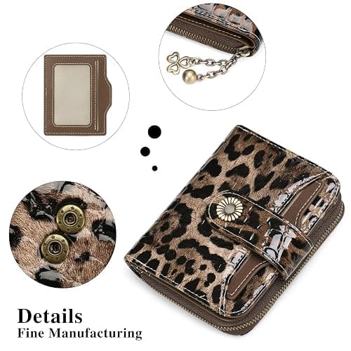 SENDEFN Geldbörse Damen Klein,Geldbeutel Frauen Leder, mit Münzfach Kleines Zipper Brieftasche Kartenhalter mit RFID Blocker thumbnail 6