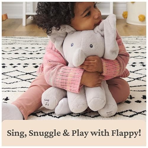 GUND Baby Animated Flappy The Elephant Plush, Singing Stuffed Animal Baby Toy for Ages 0 and Up, Gray, 12" thumbnail 8