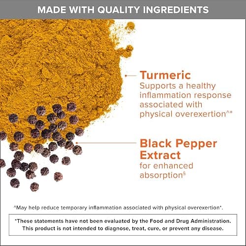 Qunol Turmeric Curcumin 2250mg, Black Pepper Extract for Enhanced Absorption, Supports Healthy Inflammation Response and Joint Health, Dietary Supplement, Vegetarian Formula, 90 Capsules thumbnail 9