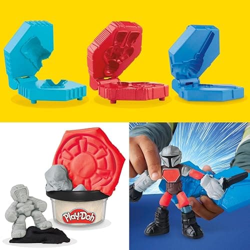 Play-Doh Star Wars: The Mandalorian Launching Speeder Playset, Bendy Grogu & 4 Inch Mando Action Figures, Imagination Toys for 4 Year Old Boys & Girls & Up thumbnail 6