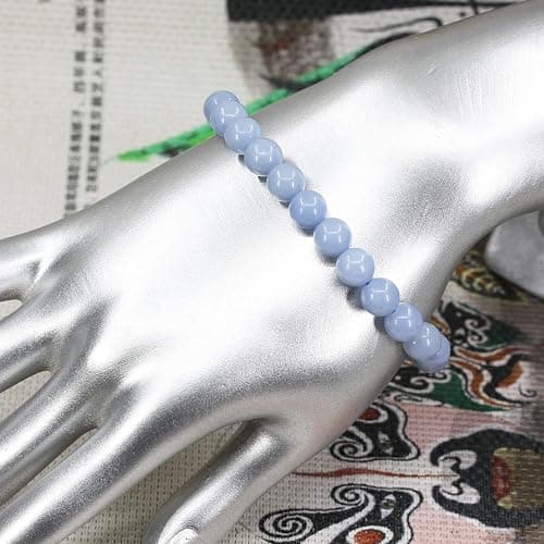 Keleny Gem Semi Precious Gemstones 8mm Natural Stone Round Beads Crystal Stretch Bracelets 7 Inch Unisex thumbnail 3