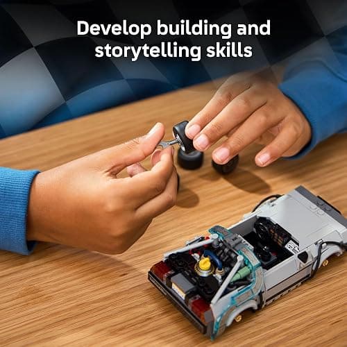 LEGO Speed Champions Time Machine from Back to The Future Building Toy for Kids - Pretend Play & Display Car Toy W/ 2 Build Modes for Boys & Girls, Ages 9+ - Gift for Birthdays - 77256 thumbnail 5
