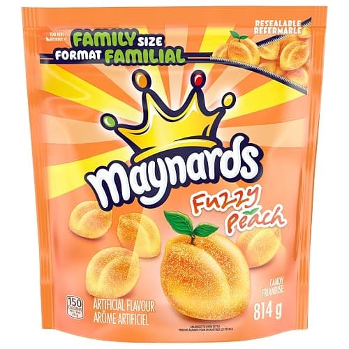 Maynards Fuzzy Peach Candy, Gummy Candy, Bulk Candy, Family Size, 814 g - Image 1