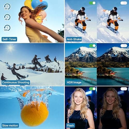 8K Digital Camera for Photography with WiFi 96MP Autofocus Vlogging Camera for YouTube Video 3.5'' 180°Flip Screen 20X Zoom Anti-Shake Compact Point and Shoot Cameras for Beginner Creator with SD Card thumbnail 7