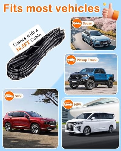 Wkzay 7-Inch Car Baby Monitor with Camera: HD 1080P & Clear Night Vision for Solo-Driving Parents Without Turning Around - 3 Mins Easy Setup for SUV Sedan MPV Minivan thumbnail 5