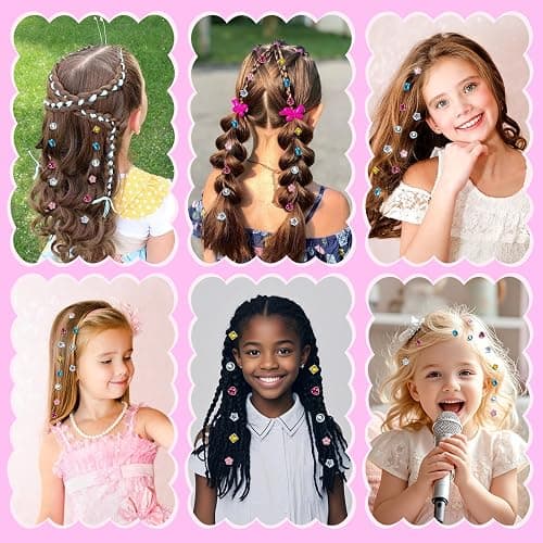 kidzkube Hair Gem Stamper Kit, Bling Hair Jewels for Girls Toys, Hair Styling Tool with Reusable Shining Diamonds, Birthday Gifts Toys for Girls Ages 3 4 5 6 8-12 (Purple) thumbnail 5