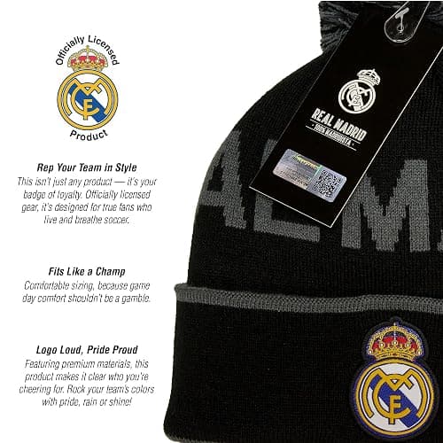 Icon Sports Officially Licensed Real Madrid CF Beanie - Unisex Adult thumbnail 4