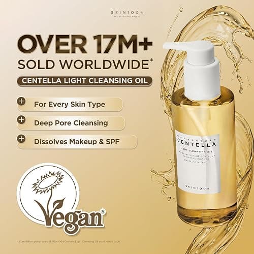 SKIN1004 Madagascar Centella Light Cleansing Oil 6.76 fl.oz, 200ml | Gentle Oil Cleanser for Face, Korean Facial Cleanser, Double Cleansing thumbnail 2