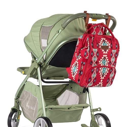 Wrangler Aztec Backpack Organized Daypack Travel Baby Bag with Stroller Strap and Side Bottle Pockets WG2204-9110BDY thumbnail 7