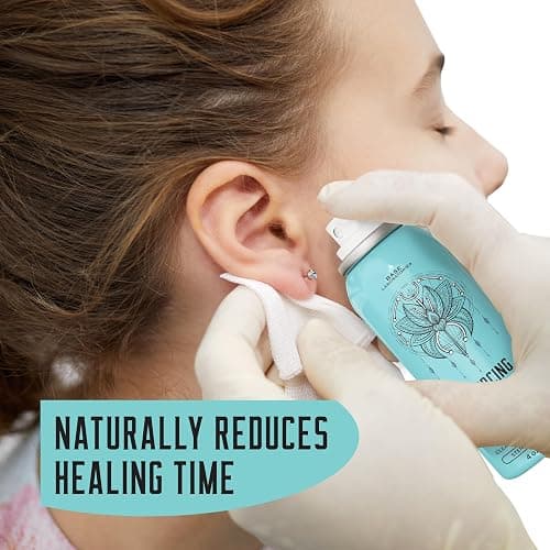 BASE LABORATORIES Piercing Aftercare Kit: Keloid & Piercing Bump Solution Oil(15ml) + Piercing Aftercare Spray (4oz) - for Keloid Bump Removal & Cleansing Soothing Piercings Before & After thumbnail 5
