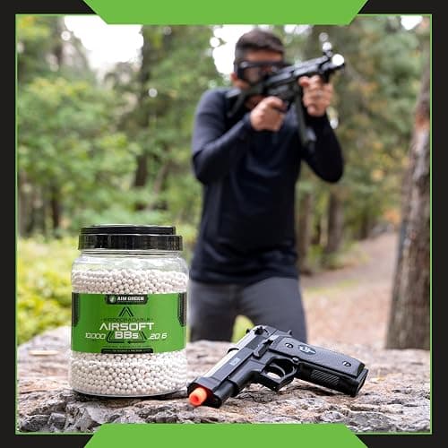 Aim Green Biodegradable Airsoft BBS, Premium-Grade 6mm Airsoft BBS, 20g, 25g, 32g, 36g, 40g, 2,500, 5,000, 10,000 Count - .20g 10,000 Count thumbnail 6