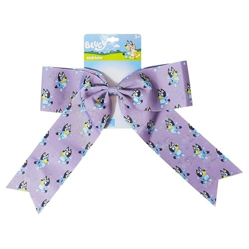 LUV HER Bluey Hair Bows For Girls - One Large Printed Hair Bow Featuring your Favorite Bluey Characters - Alligator Clip - Large Bows for Daily Styling or Special Occasions, Ages 3+ - Image 1