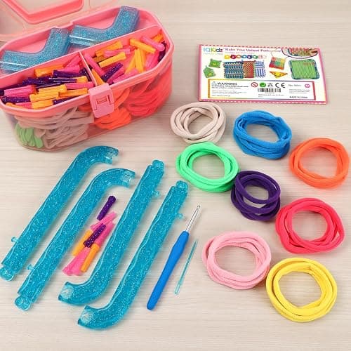 IQKidz Weaving Loom Kit Toys, DIY Arts and Crafts for Kids and Adults, Ideal Gifts for Girls Ages 5 6 7 8-12 13, Easy Potholder Loom Knitting Activity for Beginners, 224 Craft Loops thumbnail 8