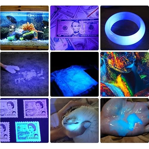 DARKBEAM UV 365nm Light Wood's lamp Blacklight Ultraviolet Flashlight LED Portable Mini Handheld Torch Detector for Dog Urine Pet Stains 370nm Anti-counterfeiting Identification, Resin Curing thumbnail 3