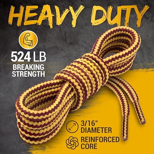 Miscly Round Boot Laces [1 Pair] Heavy Duty and Durable Shoelaces for Boots, Work Boots & Hiking Shoes thumbnail 5