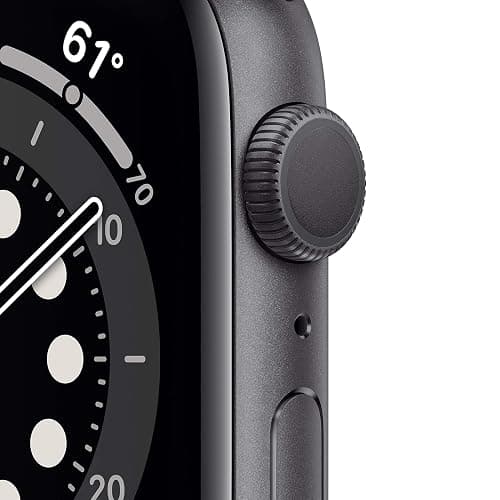 Apple Watch Series 6 (GPS, 44mm) - Space Gray Aluminum Case with Black Sport Band (Renewed) thumbnail 2