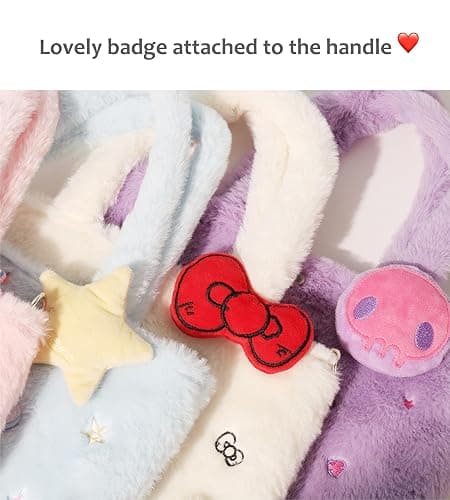 Everyday Delights Cinnamoroll Embroidered Plush Tote Bag with Strap thumbnail 5
