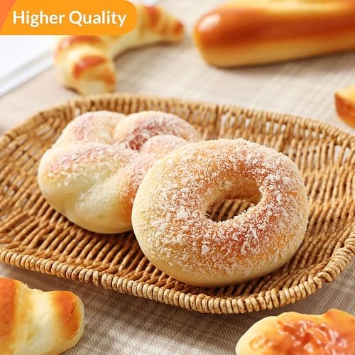 Joeabor 8pcs Artificial Bread Set, Realistic Fake Food for Display, Fake Bread for Decoration, Faux Food Props for Staging, Includes Faux Croissant, Dessert, Loaves thumbnail 8