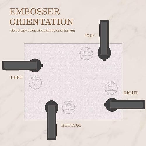 Personalized Book Embosser - Customizable Embosser Stamp for Crisp, Clear Impressions - Perfect for Bookplates, Endpapers, and Covers - Custom Embosser for Personal Libraries - Floral Designs thumbnail 3