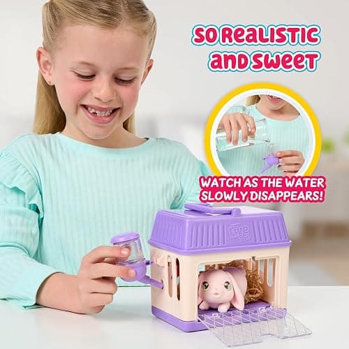 Little Live Pets Bunny Mini Interactive Toy Set, Hutch Animal Playset with 3 Surprise Babies, 20+ Sounds, Bunny Accessories for Girls Ages 3+ thumbnail 6