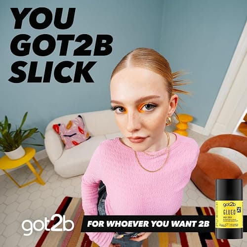 got2b Glued Wax Stick 50g, Long-Lasting Styling Wax Stick, Clear Hair Wax Stick for Slick Looks On the Go, Non-Greasy Hair Pomade to Tame Flyaways, Strong Hold, Vegan Formula* thumbnail 5