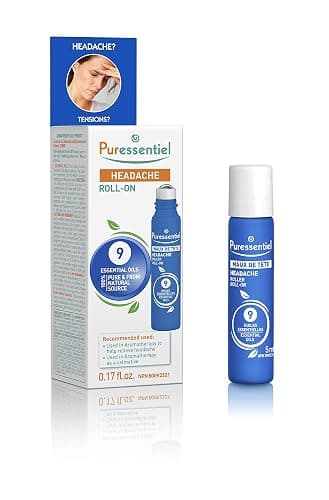Puressentiel Headache Relief Roll-On – 9 Essential Oils with Peppermint & Eucalyptus – Fast, Natural Relief – 5 ml - Image 1