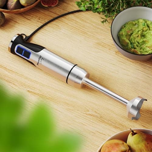 Mueller Immersion Blender Handheld - 8 Speed Stainless Steel Electric Hand Blender, Emulsion Blender Stick Kitchen Gadget with Turbo Mode thumbnail 2