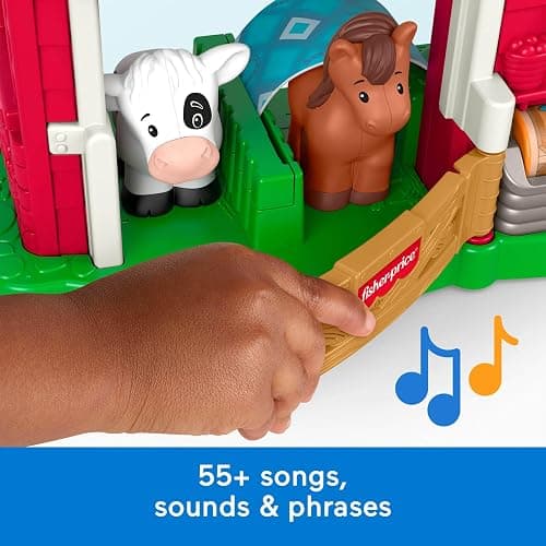 Fisher-Price Little People Toddler Toy Caring Fun Animal Farm Playset, Music & Learning for Pretend Play Ages 1+ Years, Multilanguage Version thumbnail 4