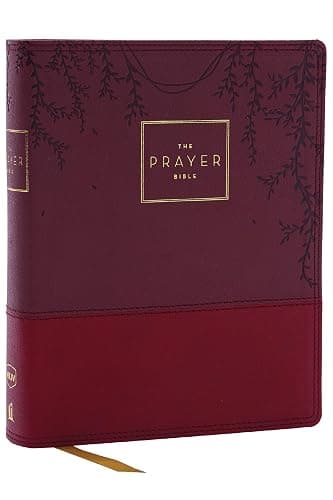 The Prayer Bible: Pray God’s Word Cover to Cover (NKJV, Burgundy Leathersoft, Red Letter, Comfort Print) - Image 1