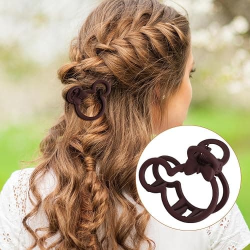 8 PCS Mouse Lady Thick Hair Barrette Clurly Vintage ABS Resin Colorful Hair Claw Clips Hair Jaw Clips Non-Slip Hair Catch Jaw Clamp Styling Accessories for Women Girl for Party Celebration (8 Colors) thumbnail 6