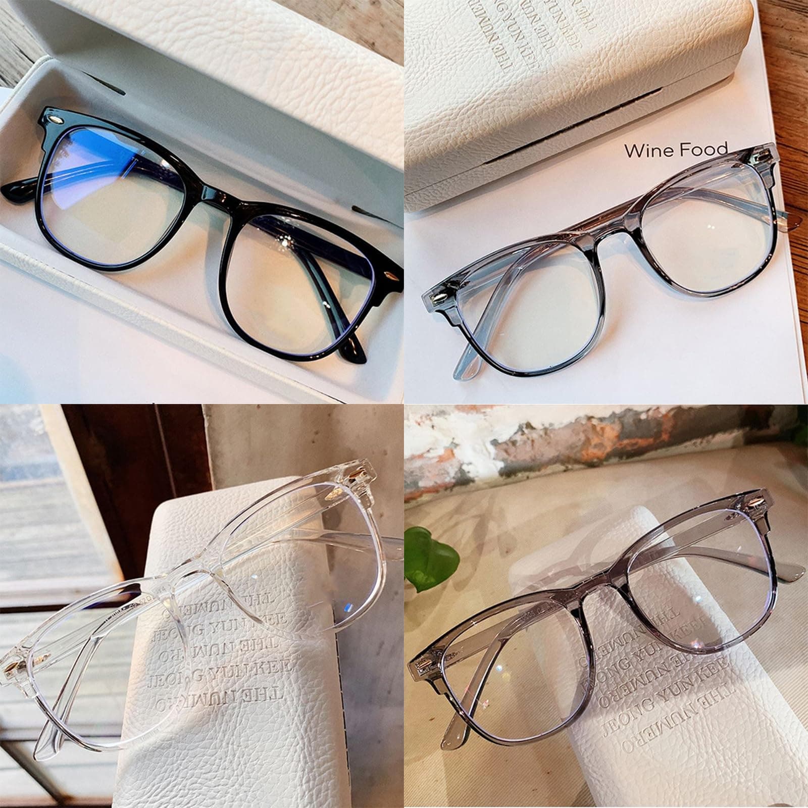 Blue Light Blocking Gaming Glasses Spectacles Anti Eyestrain Glasses Eyewear Retro Vision Care Anti Glare for PC Laptop Gamer Computer Reading - Black thumbnail 9