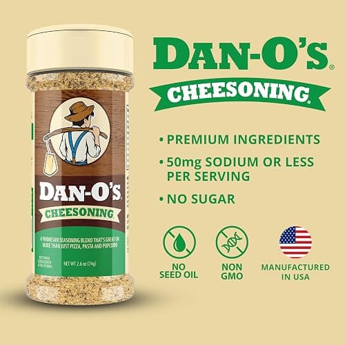 Dan-O's 5 Bottle Seasoning Set, Small Bottles, 5 Pack, Includes Original, Spicy, Chipotle, Crunchy and Cheesoning Seasonings, Sugar Free, Zero Calorie, All-Purpose Seasoning Kit thumbnail 3