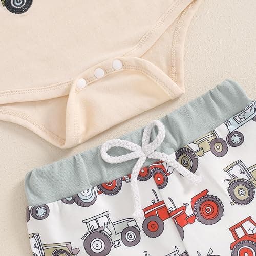 Madjtlqy Little Dude Newborn Baby Boy Fall Clothes Long Romper Bodysuit Jogger Pants Set 3Pcs Infant Coming Home Outfit thumbnail 7