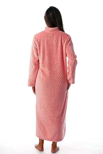 Just Love Plush Zipper Lounger Solid Robe thumbnail 3