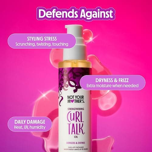 Not Your Mother's Curl Talk Strengthening Oil (2-Pack) - 3.3 fl oz Each - Nourishing, Frizz-Control, and Strengthening Oil for Curls thumbnail 3